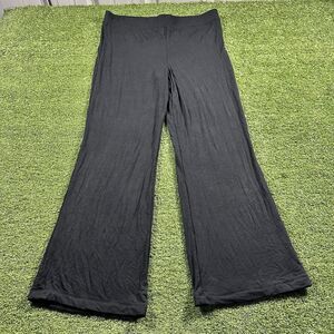 Banana Republic Women's Black Ribbed Wide Leg Lounge Pants Size Large